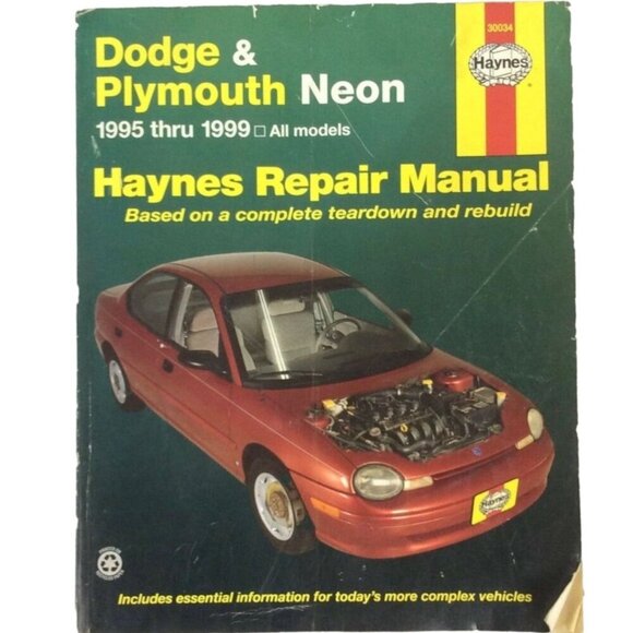 Haynes Repair Manual For Dodge & Plymouth Neon 1995-1999 - Picture 1 of 5